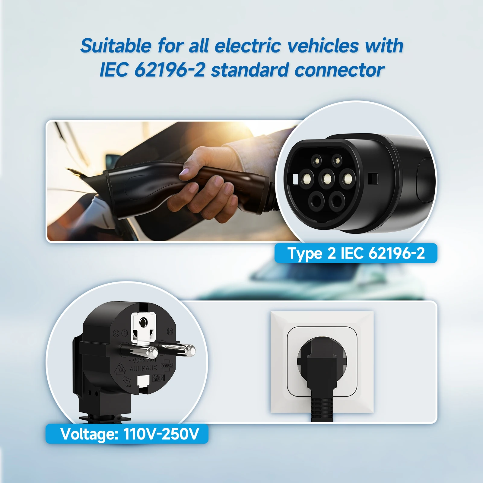 Puppyfc 3.6KW/7KW/11KW Portabl - Type 2 Portable Ev Charger 11Kw Cee review and price