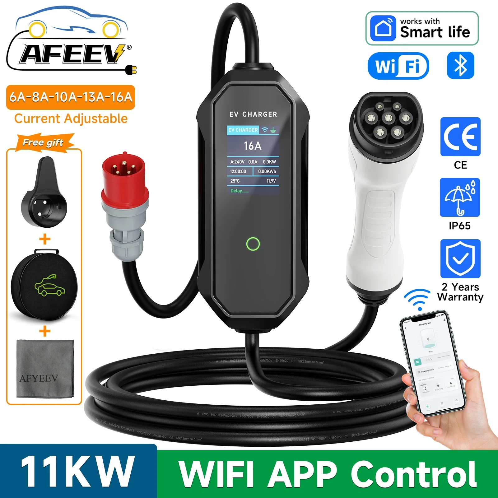 AFEEV Type 2 Portable EV Charg - Type 2 Portable Ev Charger 11Kw Cee review and price